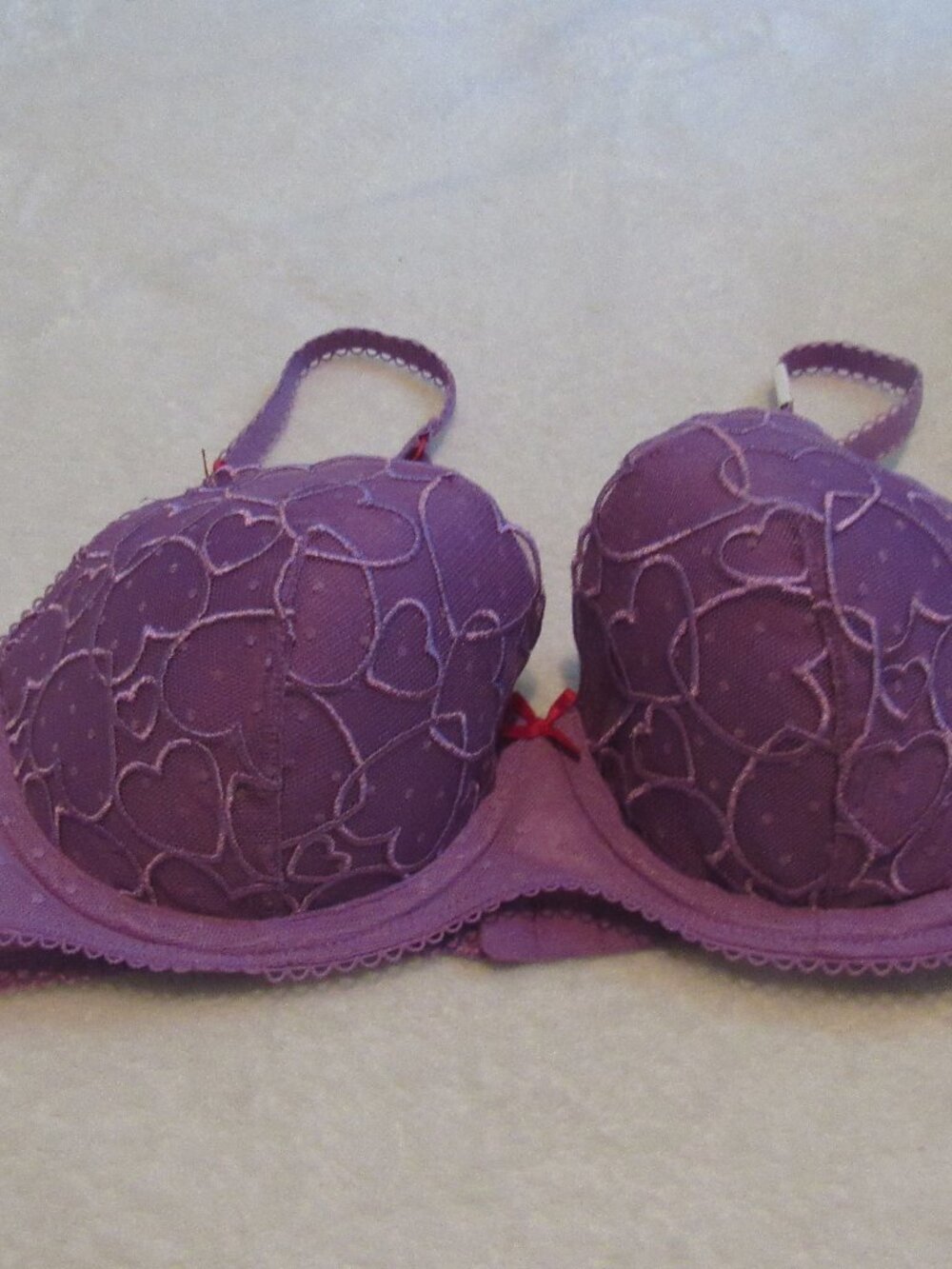 Victoria's Secret PINK Purple Lightly Lined Balconette Bra  32D NWT